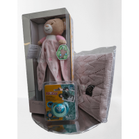 Babys Babygift newborn set, Dojčenský set v darčekovom balení, deka, maznáčik, cumlík, ružová
