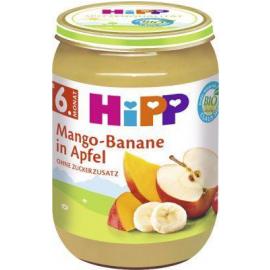 HiPP BIO Jablká s mangom a banánmi, 190 g