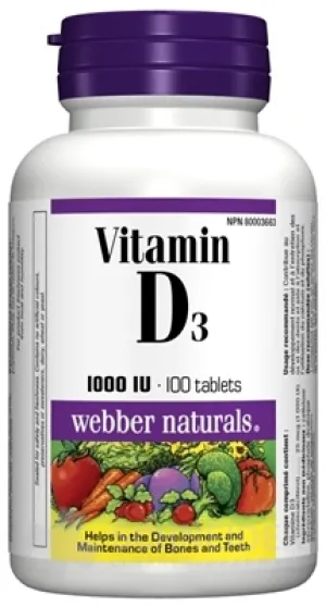 Webber Naturals Vitamín D3 1000 IU