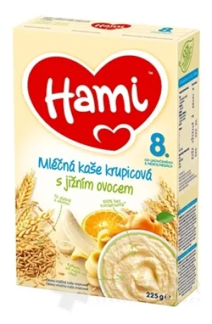 Hami mliečna kaša krupicová s južným ovocím