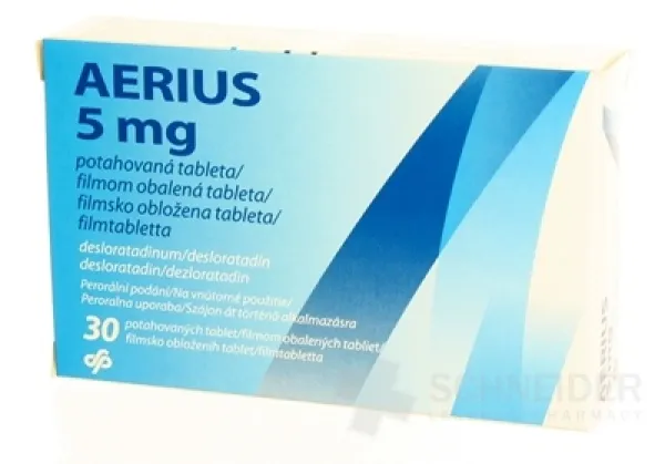 Aerius 5 mg filmom obalené tablety | Schneider lekáreň