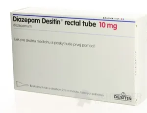 Diazepam Desitin rectal tube 10 mg