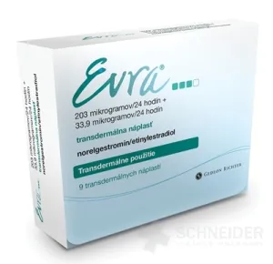 EVRA 203 µg/24 hodín + 33,9 µg/24 hodín
