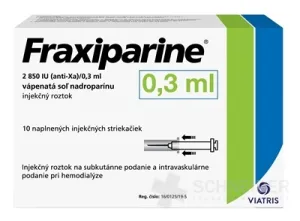 Fraxiparine 2 850 IU (anti Xa)/0,3 ml