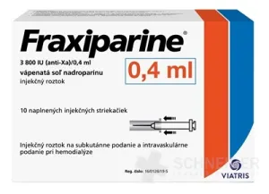 Fraxiparine 3 800 IU (anti Xa)/0,4 ml