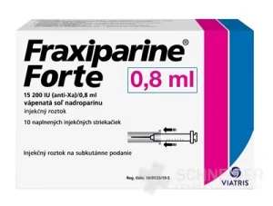 Fraxiparine Forte 15 200 IU (anti-Xa)/0,8 ml