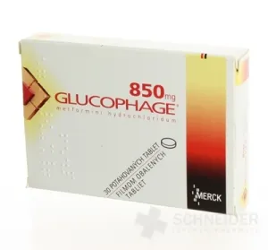 GLUCOPHAGE 850 mg filmom obalené tablety