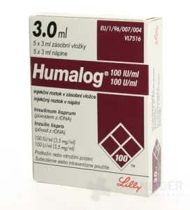 Humalog 100 U/ml, injekčný roztok v náplni