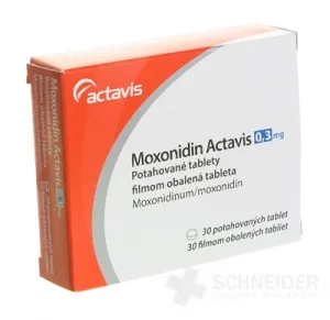 Moxonidin Actavis 0,3 mg filmom obalená tableta