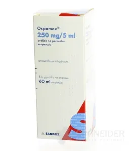 Ospamox 250 mg/5 ml prášok na perorálnu suspenziu
