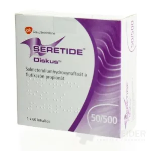 Seretide Diskus 50 mikrogramov/500 mikrogramov