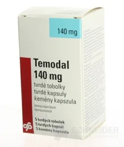 Temodal 140 mg tvrdé kapsuly