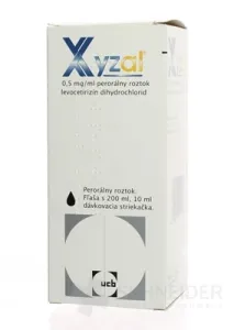 XYZAL 5 mg/10 ml perorálny roztok