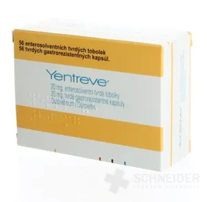 YENTREVE 20 mg tvrdé gastrorezistentné kapsuly