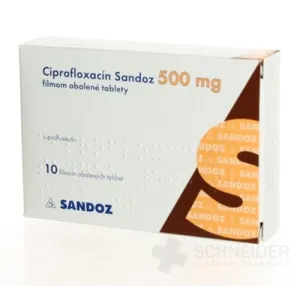 Ciprofloxacín Sandoz 500 mg filmom obalené tablety