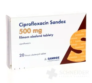 Ciprofloxacín Sandoz 500 mg filmom obalené tablety