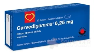 Carvedigamma 6,25 mg filmom obalené tablety
