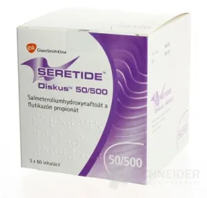 Seretide Diskus 50 mikrogramov/500 mikrogramov
