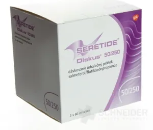 Seretide Diskus 50 mikrogramov/250 mikrogramov