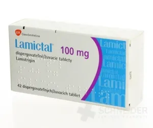 Lamictal 100 mg žuvacie/dispergovateľné tablety