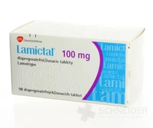 Lamictal 100 mg žuvacie/dispergovateľné tablety