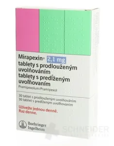 Mirapexin 2,1 mg tablety s predĺženým uvoľňovaním
