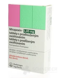 Mirapexin 1,05 mg tablety s predĺženým uvoľňovaním