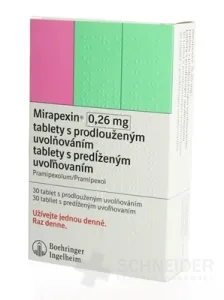 Mirapexin 0,26 mg tablety s predĺženým uvoľňovaním