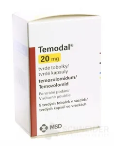Temodal 20 mg tvrdé kapsuly