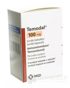 Temodal 100 mg tvrdé kapsuly