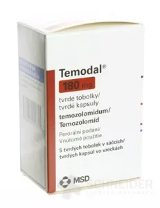 Temodal 180 mg tvrdé kapsuly