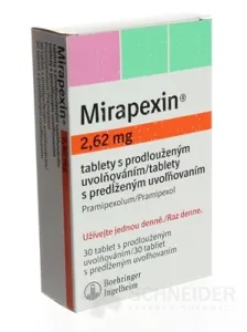 Mirapexin 2,62 mg tablety s predĺženým uvoľňovaním