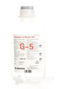 Glukóza B. Braun 5 % infúzny roztok