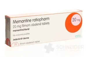 Memantine ratiopharm 20 mg filmom obalené tablety