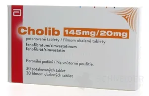 Cholib 145 mg/20 mg filmom obalené tablety