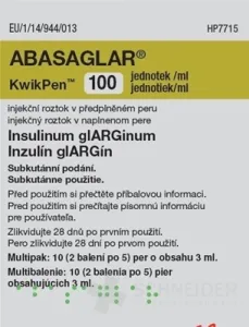 ABASAGLAR 100 jednotiek/ml Kwikpen