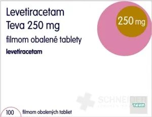 Levetiracetam Teva 250 mg filmom obalené tablety