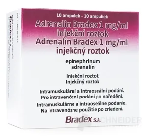 Adrenalin Bradex 1 mg/ml injekčný roztok