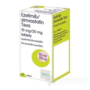 Ezetimib/simvastatín Teva 10 mg/20 mg