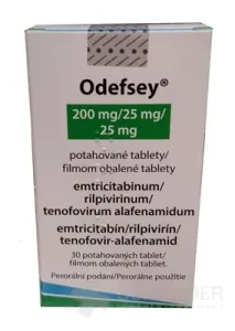Odefsey 200 mg/25 mg/25 mg filmom obalené tablety