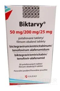 Biktarvy 50 mg/200 mg/25 mg filmom obalené tablety