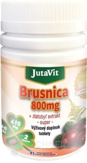 JutaVit Brusnica 800 mg + zlatobyľ extrakt - super