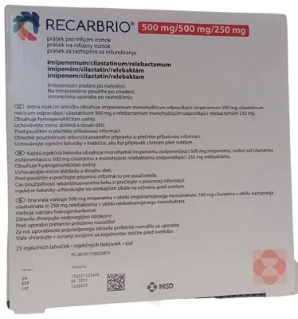 Recarbrio 500 mg/500 mg/250 mg | Schneider lekáreň