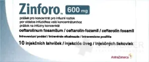 Zinforo 600 mg prášok na infúzny koncentrát