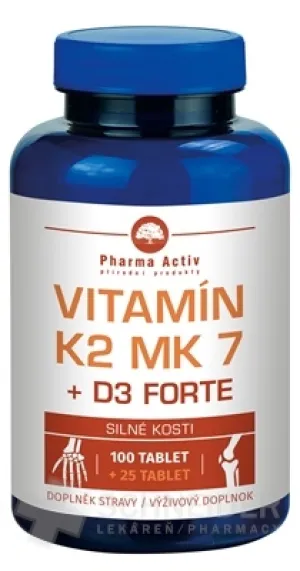 Pharma Activ Vitamín K2 MK 7 + D3 FORTE