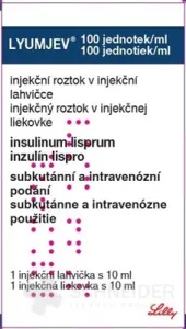 Lyumjev 100 jednotiek/ml v injekčnej liekovke