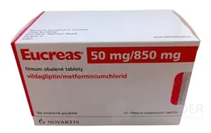 Eucreas 50 mg/850 mg filmom obalené tablety