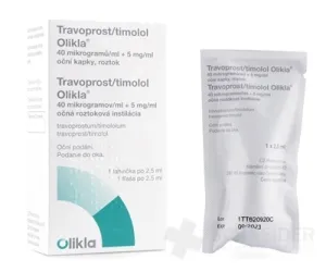 Travoprost/timolol Olikla 40 μg/ml+5 mg/ml