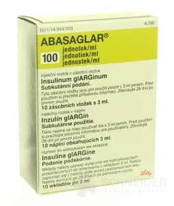 ABASAGLAR 100 jednotiek/ml injekčný roztok