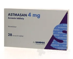 ASTMASAN 4 mg žuvacie tablety